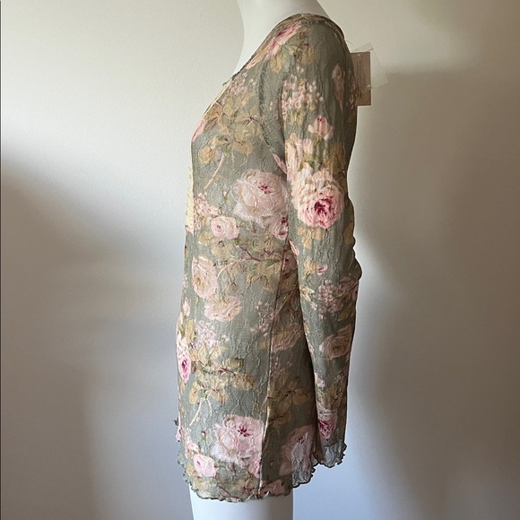 Ralph Lauren Denim & Supply Floral Sheer Long Sleeve Top with Lace Detail - Picture 5 of 13